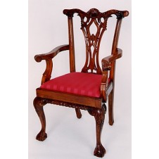 Mahogany Shell Back Chippendale Carver Chair
