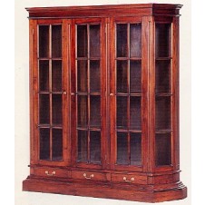 Mahogany Three Door Display Cabinet
